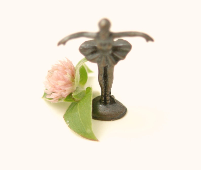 Vintage miniature ballerina Bronze ballet statue Vintage ballerina figurine