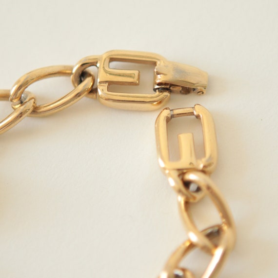 Vintage Givenchy bracelet, Gold tone, Lucite cabo… - image 7
