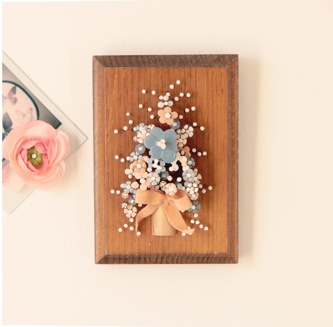 Vintage Nail Art Painted Petal Wall Decor Vintage Nail Wall Etsy