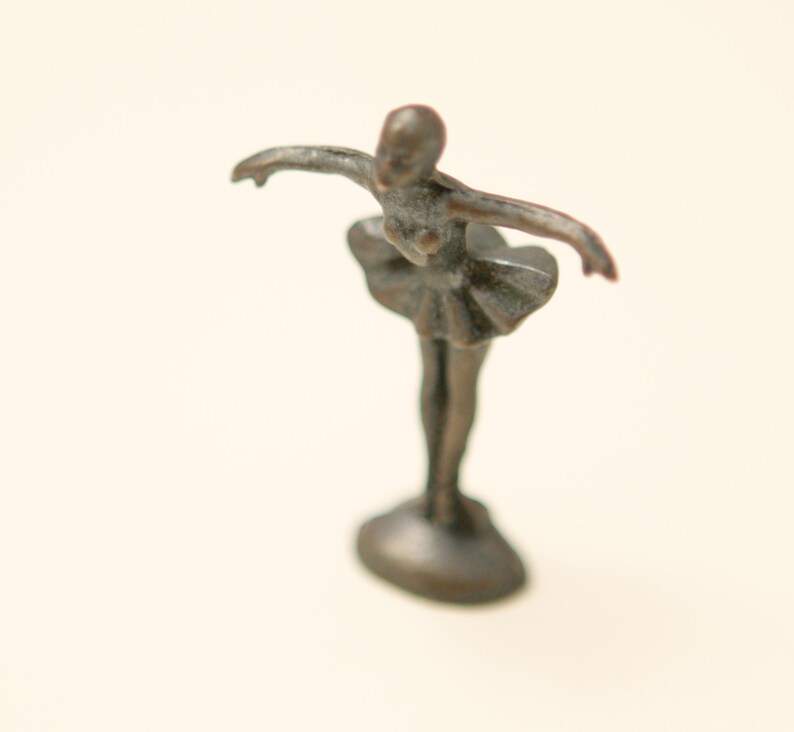 Vintage miniature ballerina Bronze ballet statue Vintage ballerina figurine