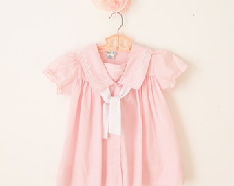 Vintage little girl sailor dress, Pink sailor dress, Sailor dress, Toddler girl dress, 3T
