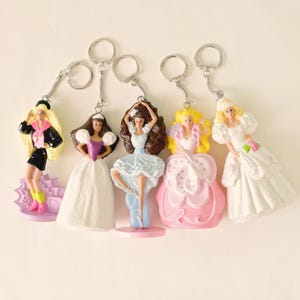 Vintage Barbie Happy Meal keychains, Upcycled bag swag charm