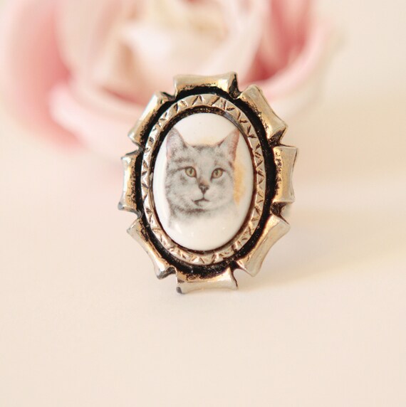 vintage cat ring Gem