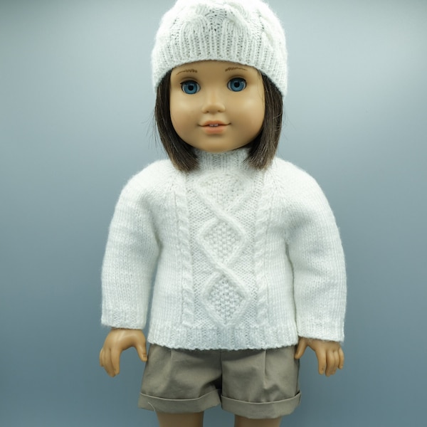 Cable-knit Sweater for 18" doll