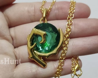 Kokiri Emerald, Kokiri Spiritual Stone, Kokiri Emerald Necklace, Legend of Zelda, Ocarina of Time, Kokiri Emerald Necklace, Kokiri's Emerald