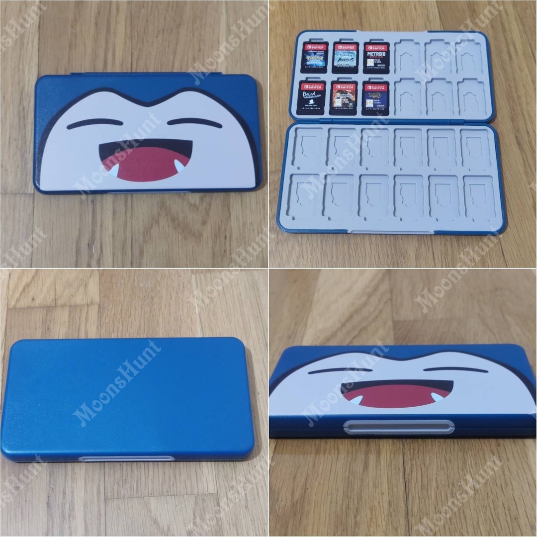 Pokemon Snorlax Nintendo Switch Game Card Storage Case Slate Magnetic ...