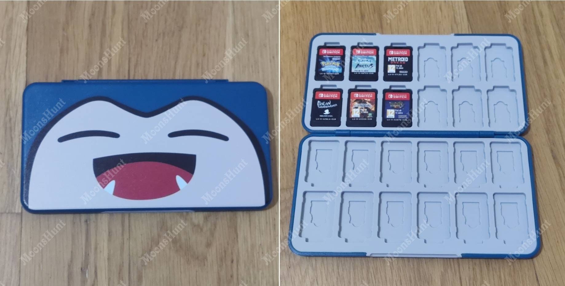 Pokemon Snorlax Nintendo Switch Game Card Storage Case Slate Magnetic ...