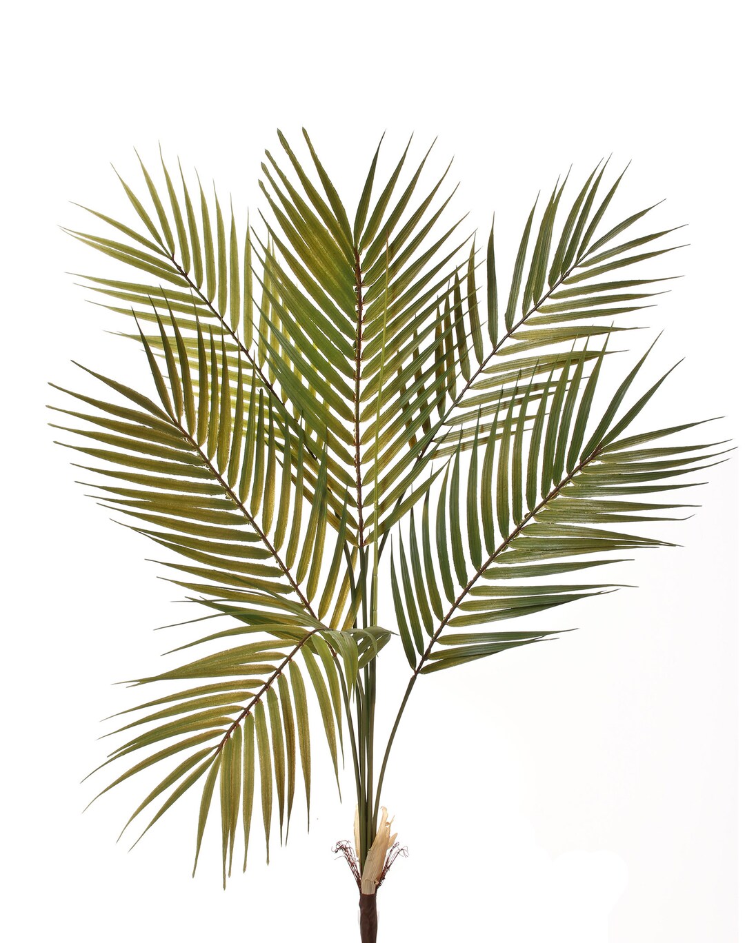 2ft Green Faux Palm Leaf Stem Artificial Green Palm Leaf Plant Decor Green Palm Leaf Greenery