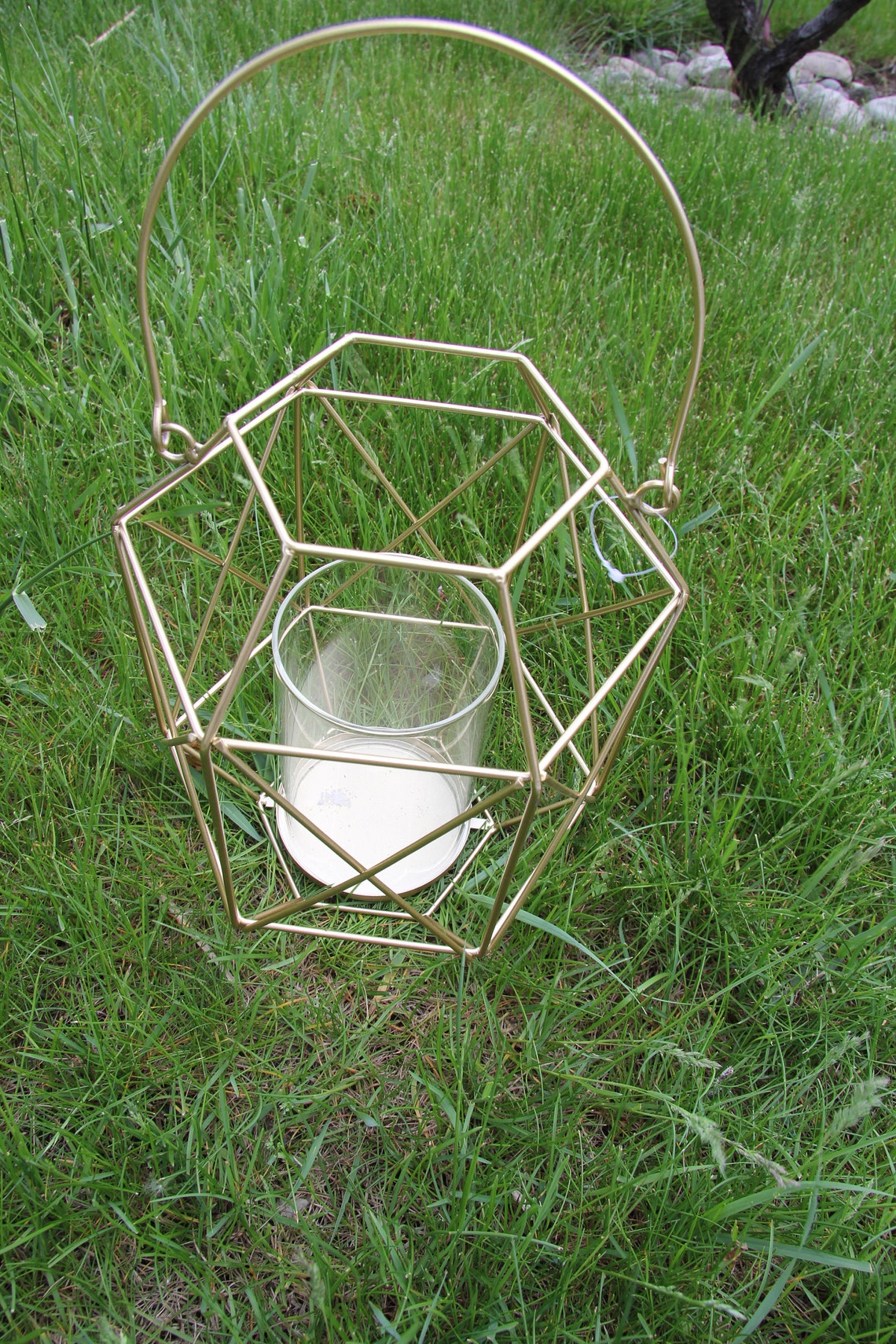 Gold Geometric Glassless Lantern/hanging lantern/party Etsy