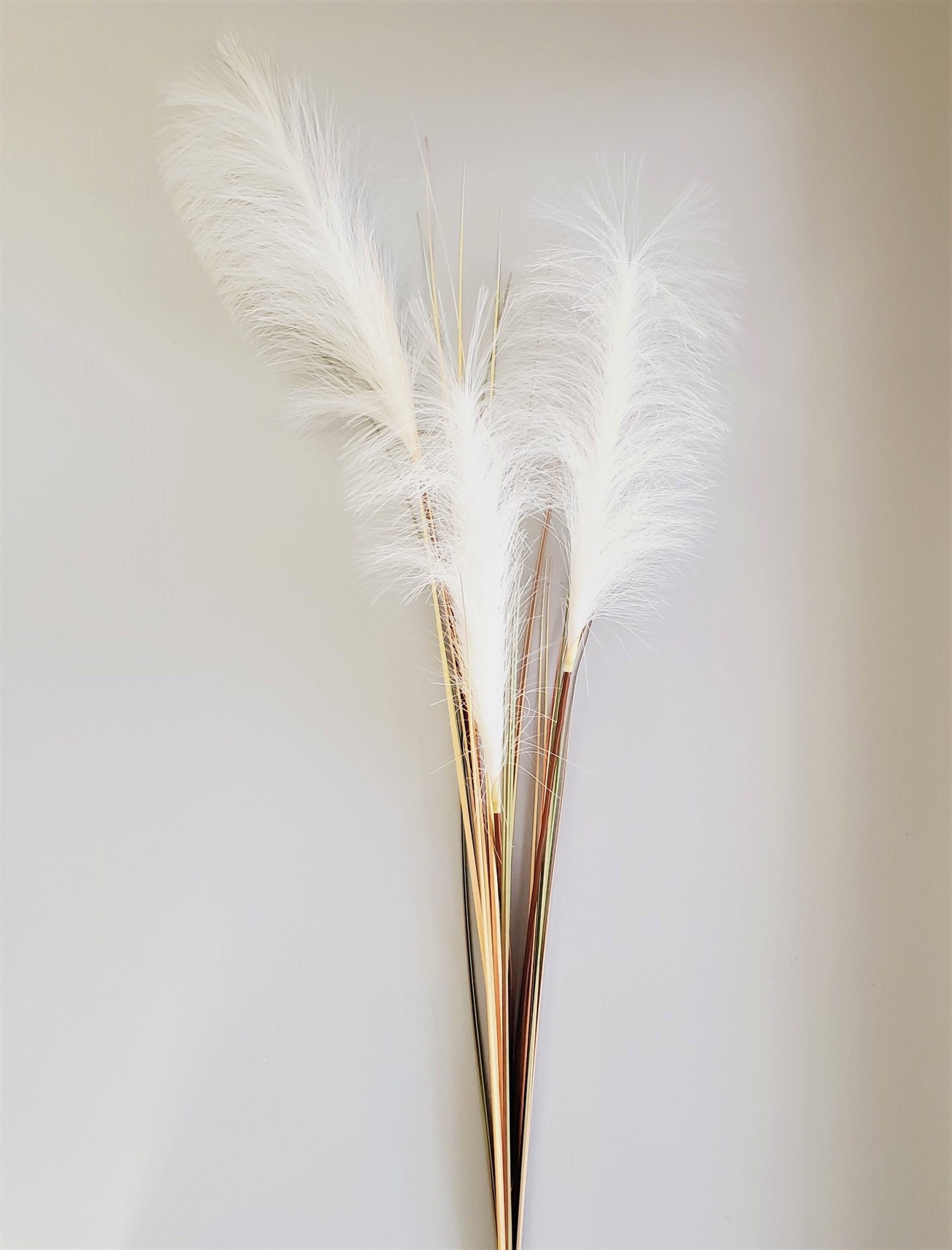 55 Tall White Faux Pampas Grass Stem Artificial Pampas Etsy