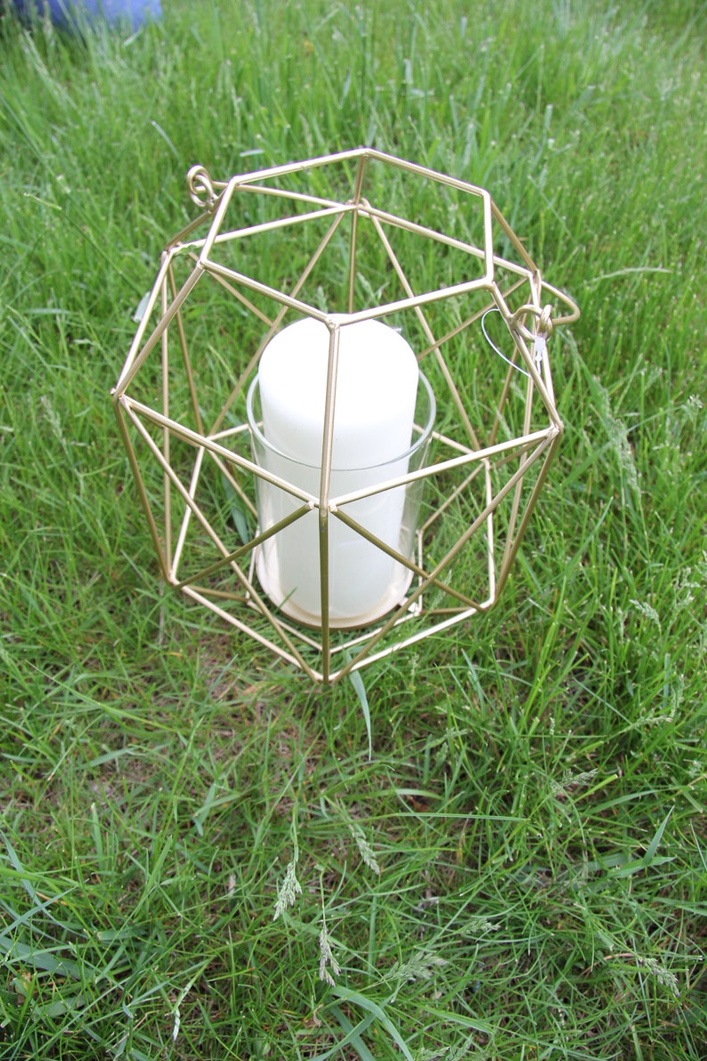Gold Geometric Glassless Lantern/hanging lantern/party Etsy