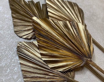 Gold Mini Palm Spears | Silver Palm Spears | Dried Palm Leaf | dried floral arrangements/ cake topper florals / diy boho home decor