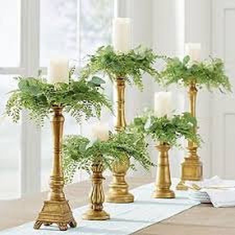 Greenery Candle Holder Ring Table Decor/candle Etsy