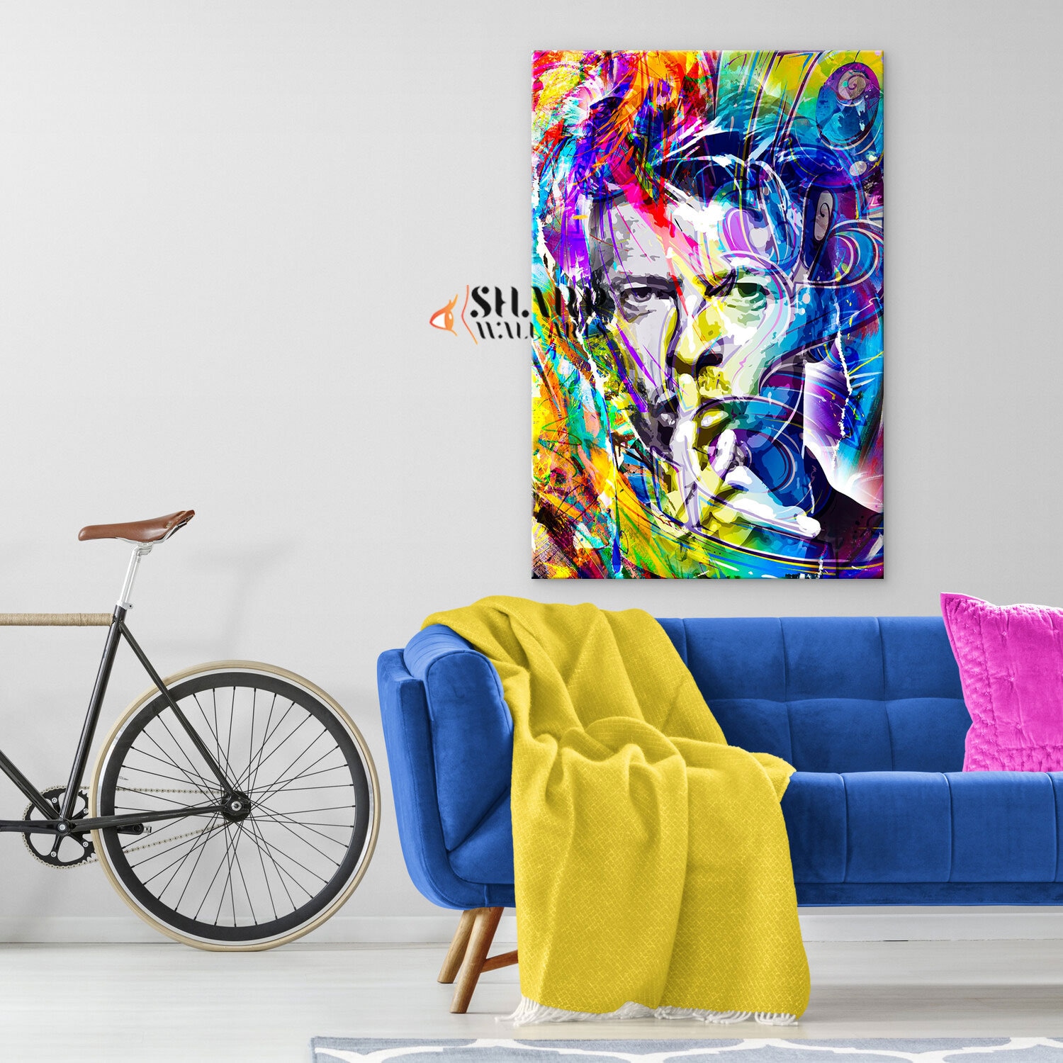 Poster Graffiti Handmade Moreno-Mata - Opera D'arte Originale Per Decorazione Moderna Soggiorno - Foto 3