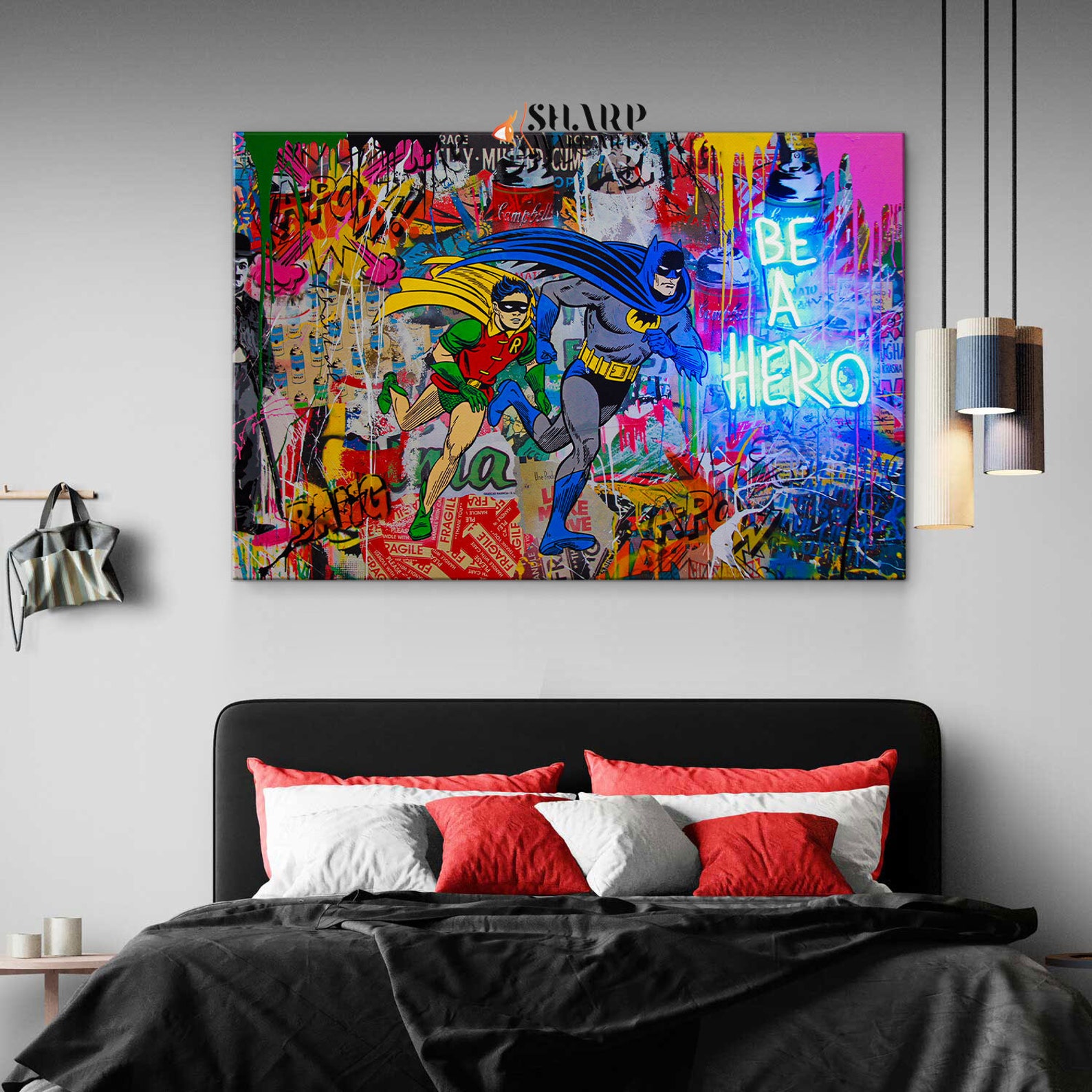 BANKSY WALL ART Canvas Print Banksy Canvas Graffiti Street Art Pop Art Wall Art Cartoon Art