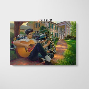 ELVIS PRESLEY Wall ART Elvis Presley Painting, Hollywood Wall Art, Celebrity Wall Art, Elvis Pop Art, Large Pop Art Canvas, Elvis Painting