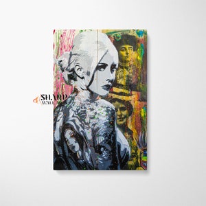 GRAFFITI WALL ART Banksy Inspired Street Art On Canvas Artwork Graffiti Street Art Pop Art Canvas Pop Art Wall Art Tattoo Wall Art