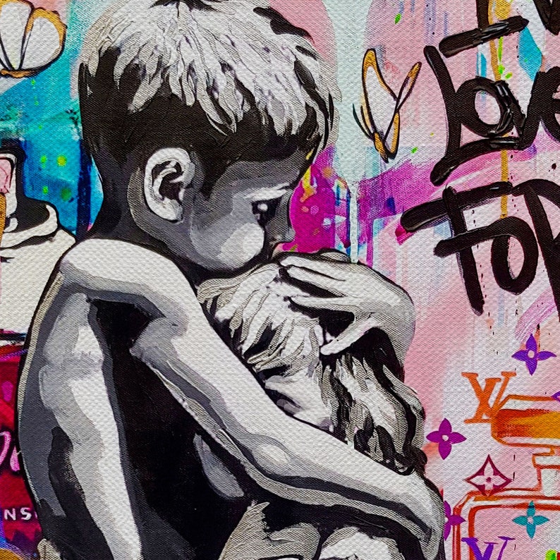 BANKSY WALL ART Banksy Canvas Banksy I Will Love You Forever Etsy UK