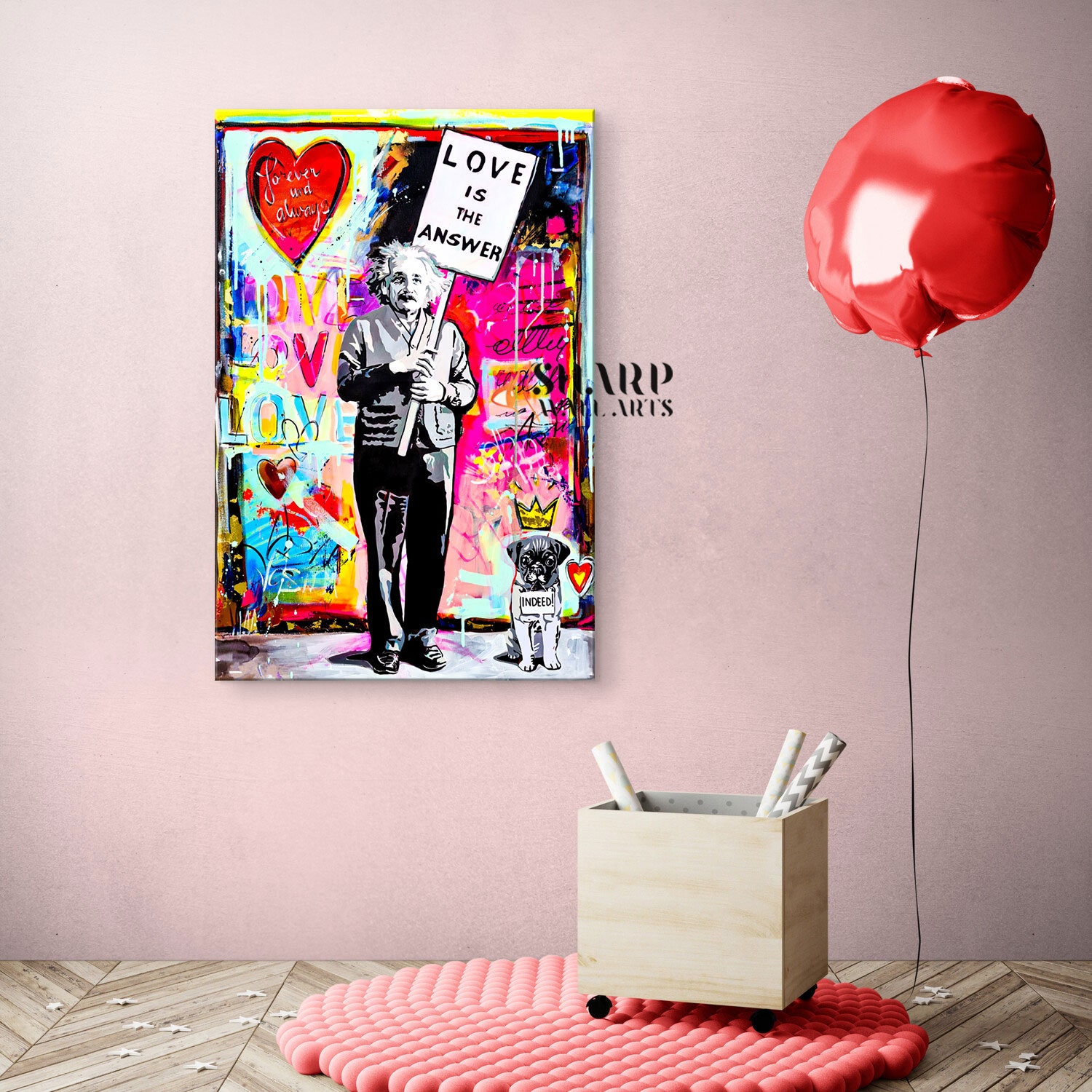 BANKSY WALL ART Banksy Canvas Banksy Love is the Answer Banksy