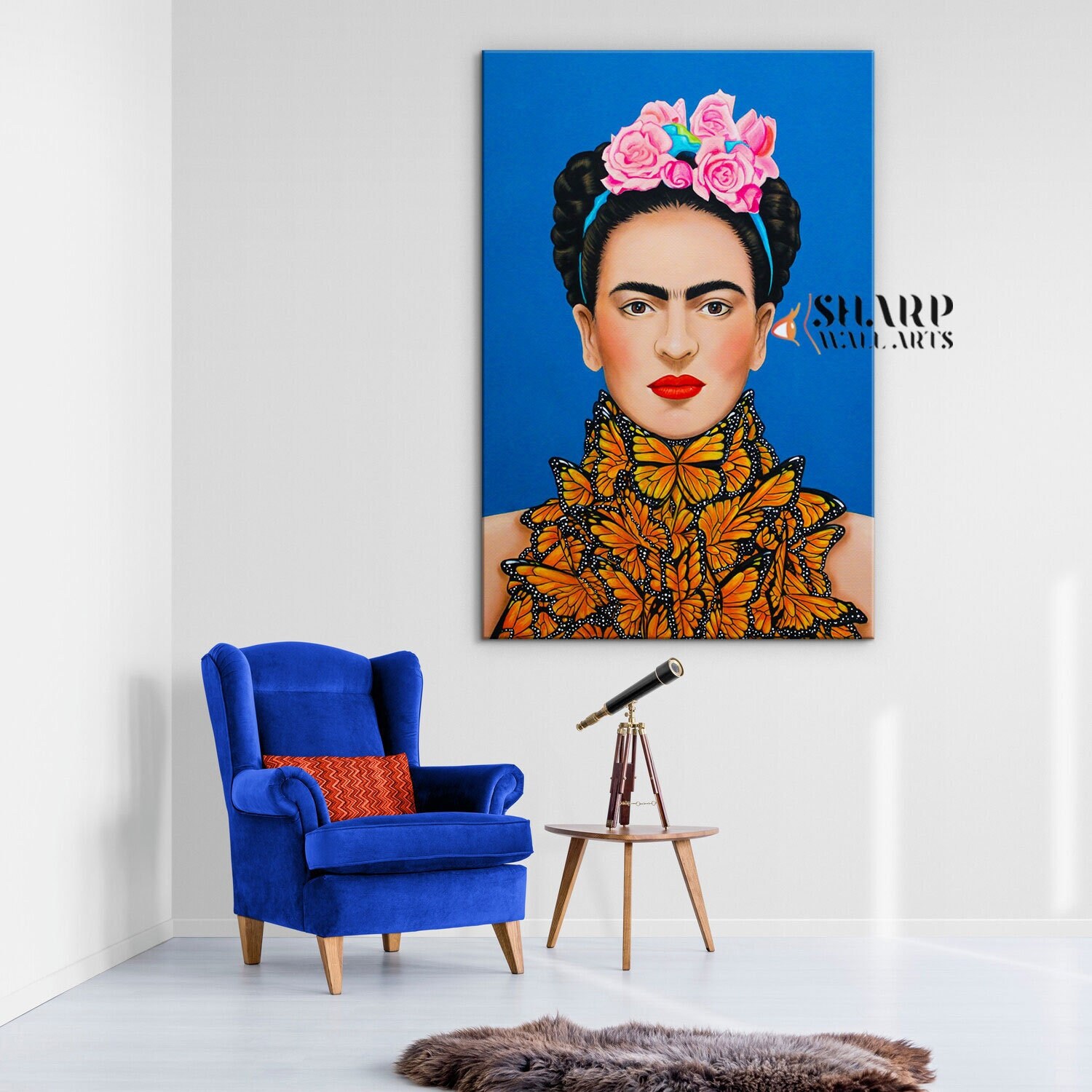 FRIDA KAHLO PRINT Frida Kahlo Portrait, Frida Painting, Mexican Art ...