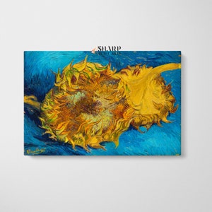 Van Gogh Sunflowers Art Print Canvas, Vincent Van Gogh Artwork, Famous Painting Print, Sunflower Wall Art, Home Decor Wall Art Ready To Hang
