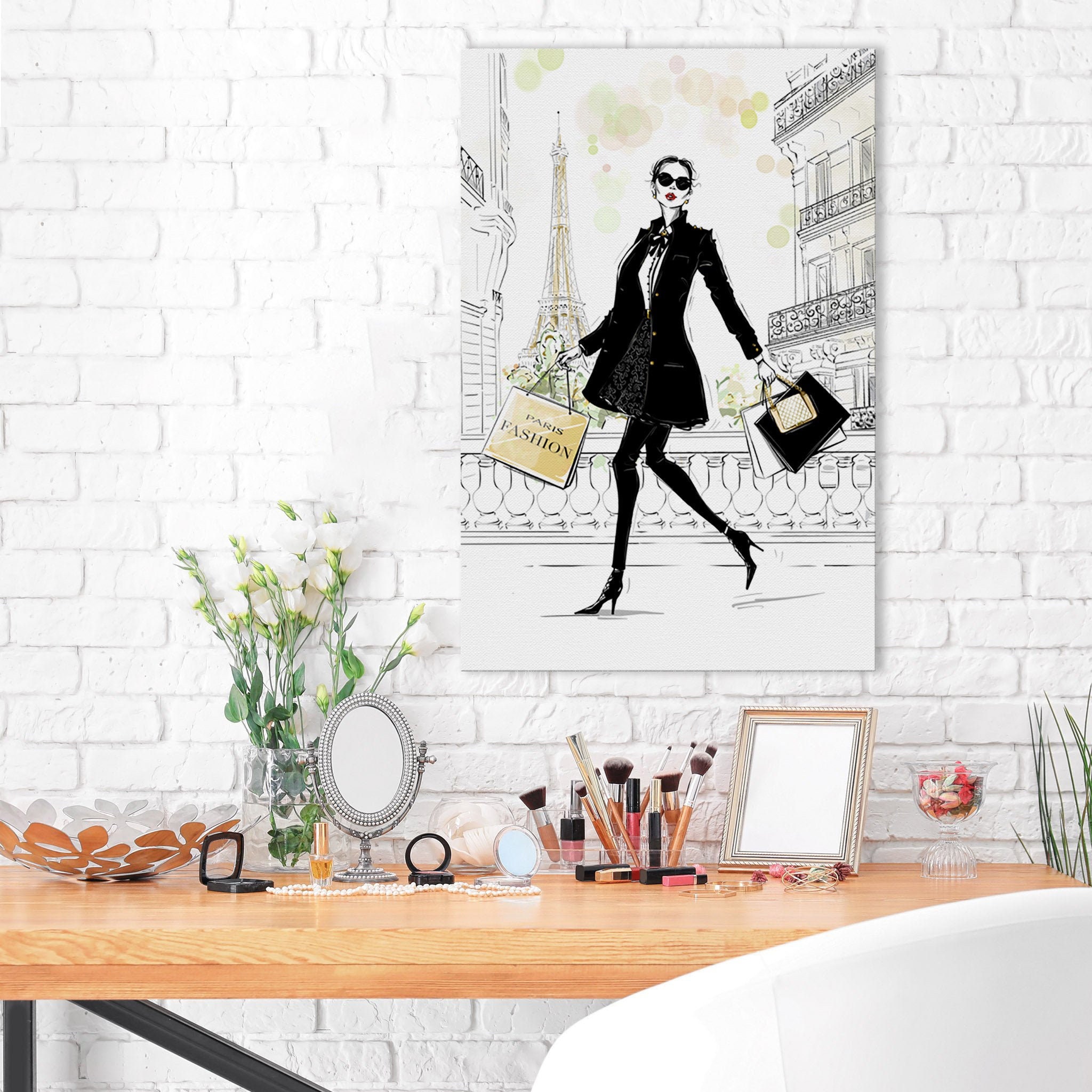 Framed Fashion Wall Art Canvas Paris Fashion Wall Art Canvas Etsy