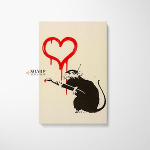 Banksy Love Rat - Etsy