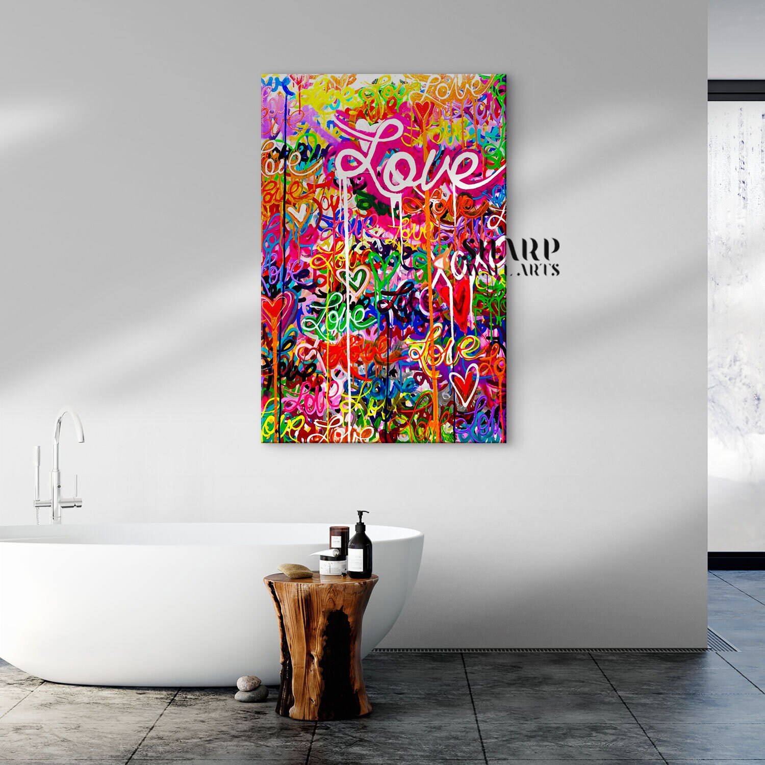 STREET ART CANVAS Love Wall Art Colorful Love Wall Art