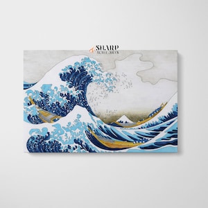 The Great Wave off Kanagawa Japanese Canvas Wall Art Framed Print, The Great Wave Print, Kanagawa Classic, Canvas Wall Art, Kanagawa Canvas