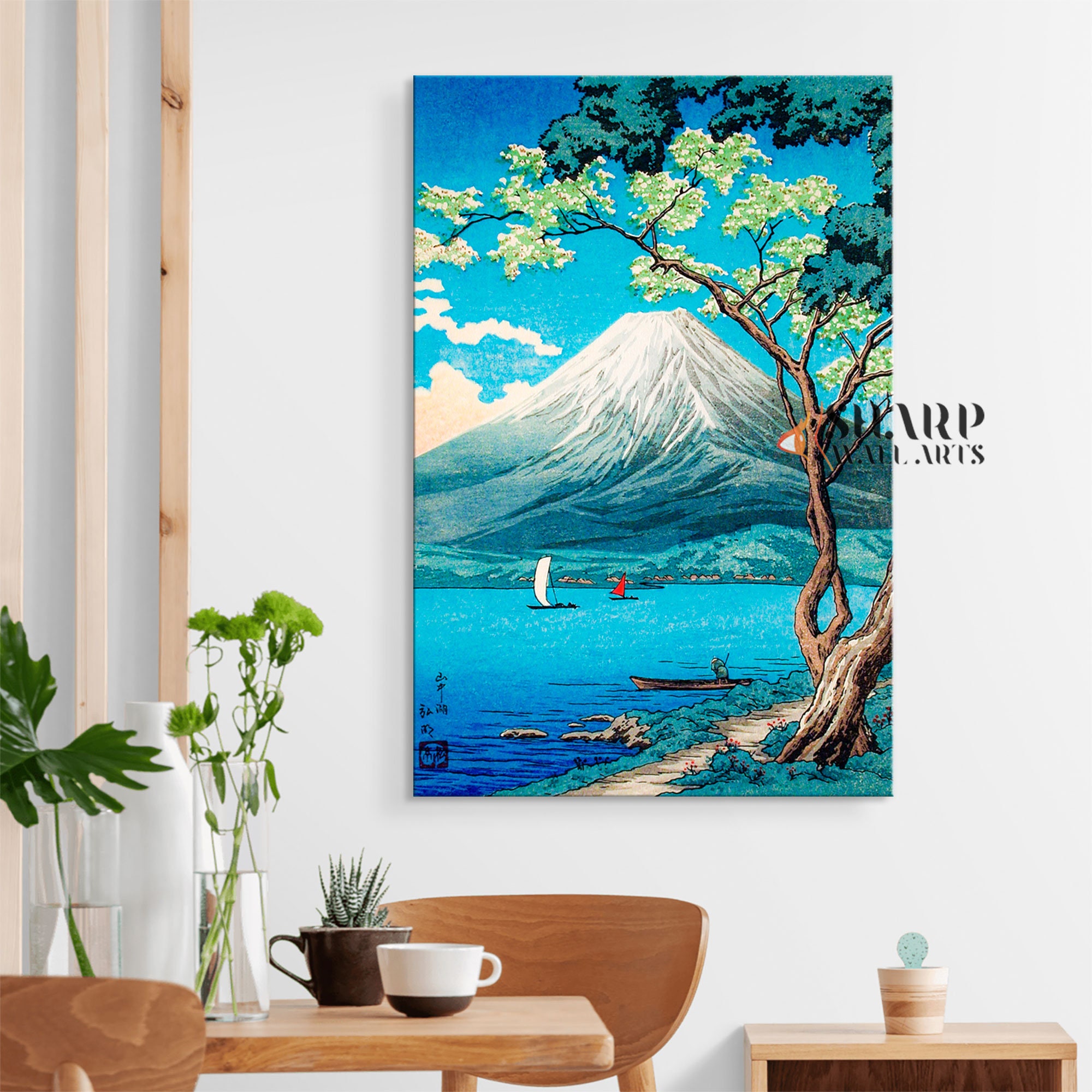Takahashi Hiroaki Mount Fuji From Lake Yamanaka Wall Art Canvas