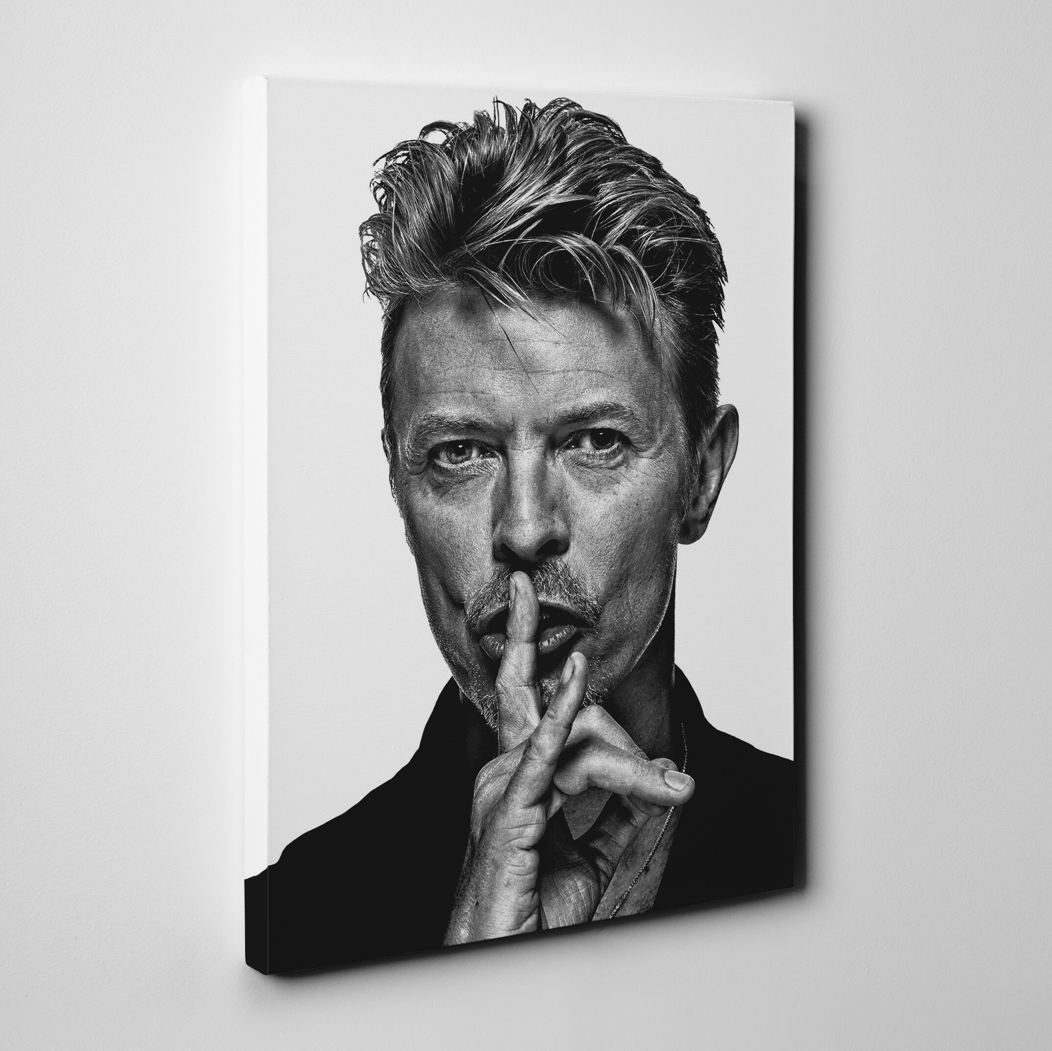 David Bowie Shush Canvas Wall Art Framed Print David Bowie Etsy