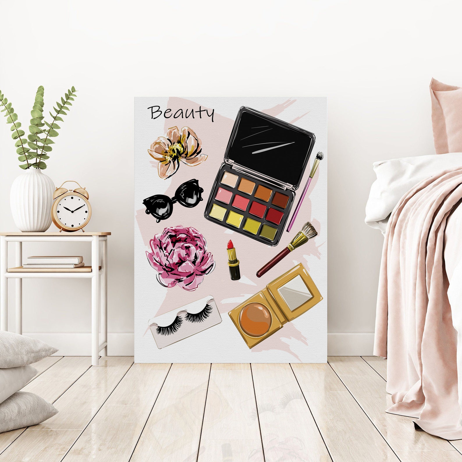 Fashion Makeup Canvas Wall Art Makeup Artist Gift Makeup  Etsy