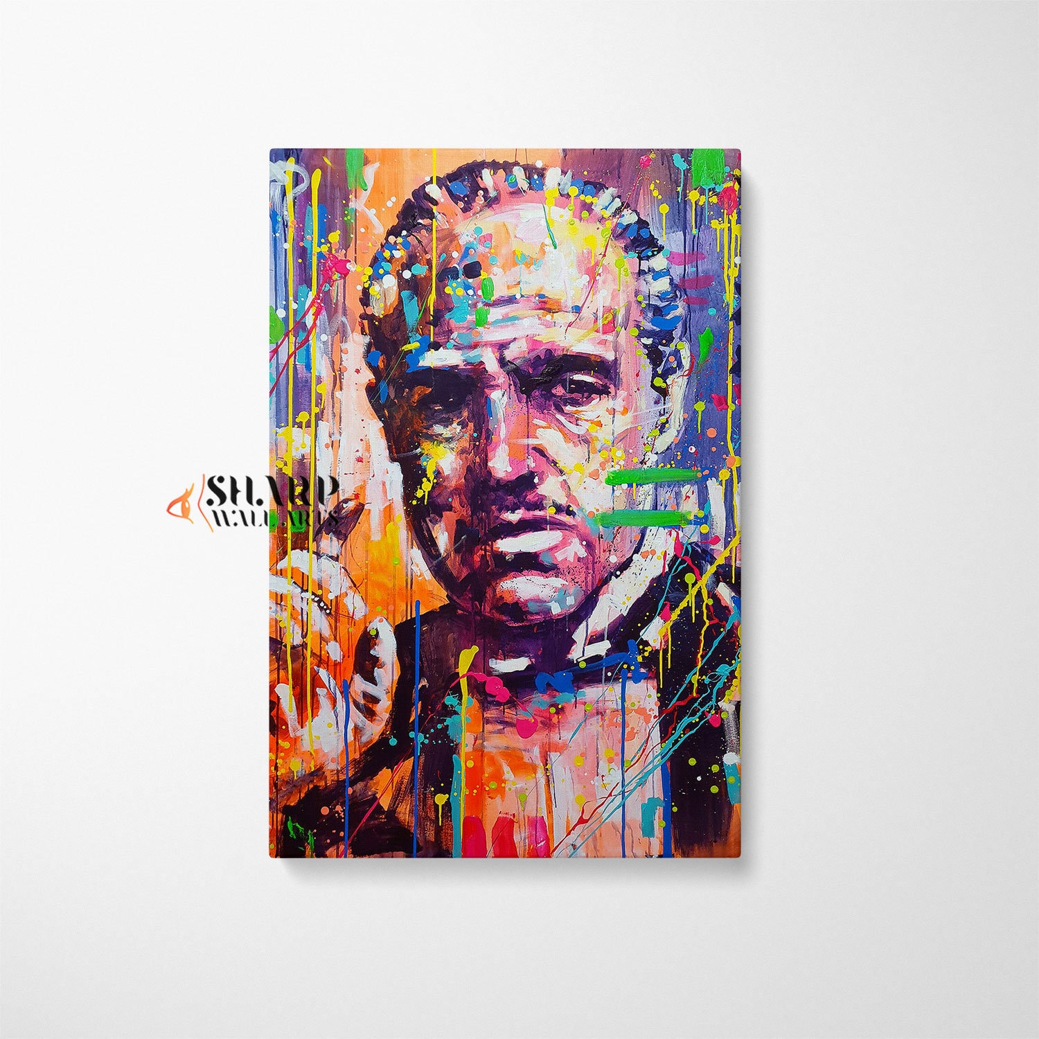 Godfather Move Canvas Wall Art Marlon Brando as Vto Corleone Unque