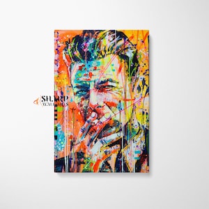DAVID BOWIE ART Abstract Portrait Pop Art Wall Art Graffiti Art Canvas Street Art Print Rock n Roll Wall Art Musician David Bowie Pop Art