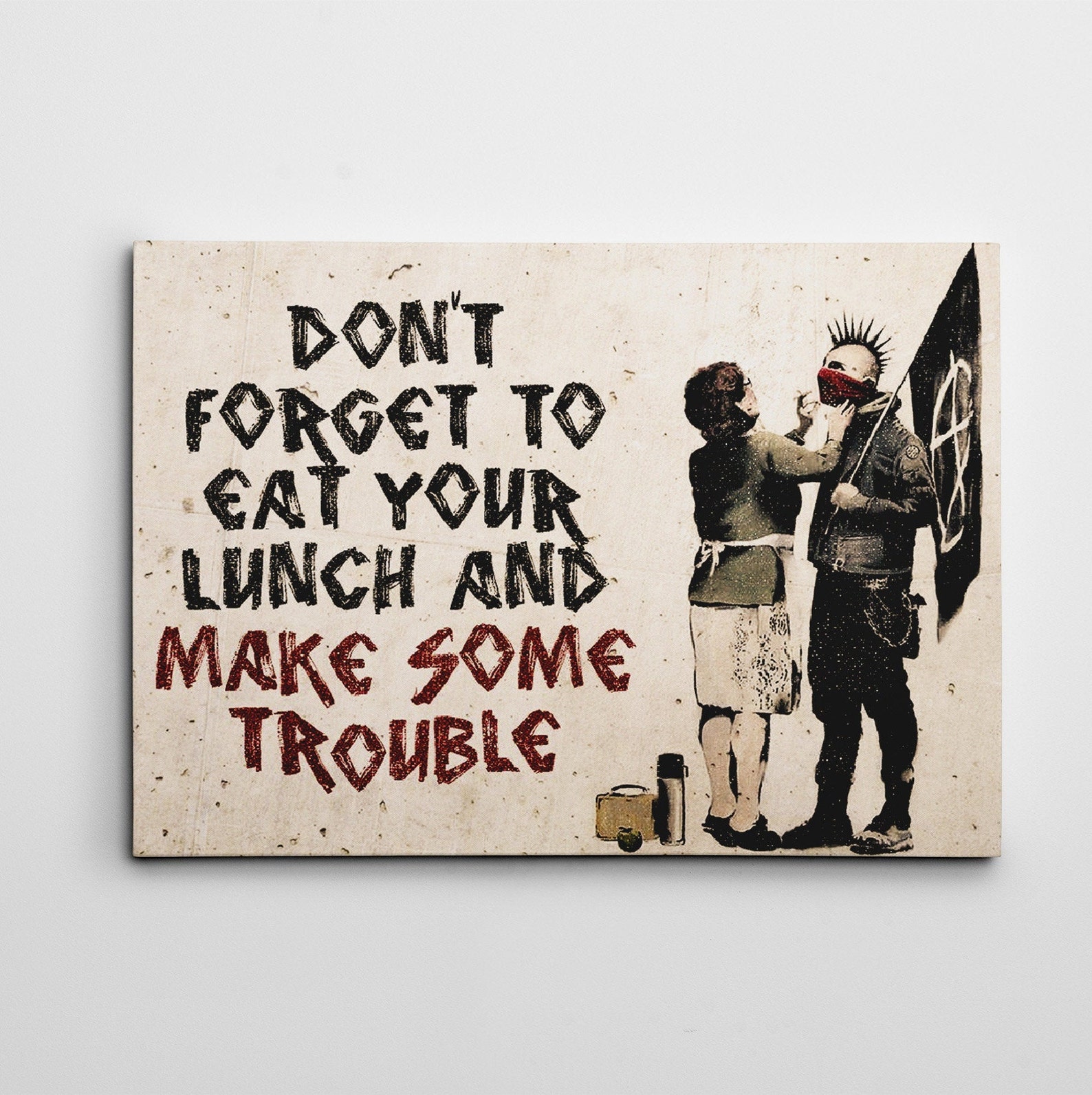 Banksy Anarchist Punk and Mother Banksy Wall Art Banksy Etsy Canada