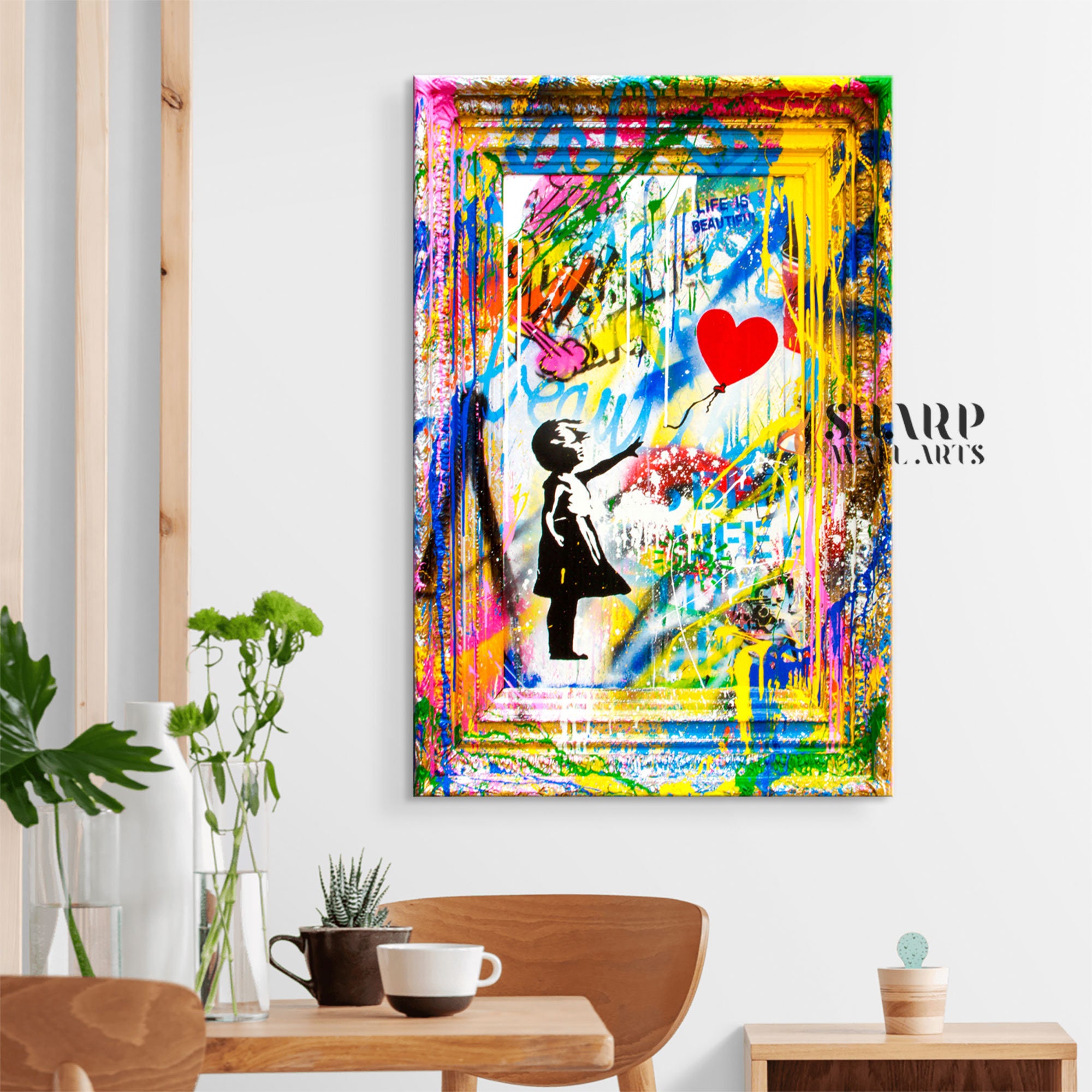 BANKSY BALLOON GIRL Wall Art Canvas Print Banksy There is Always