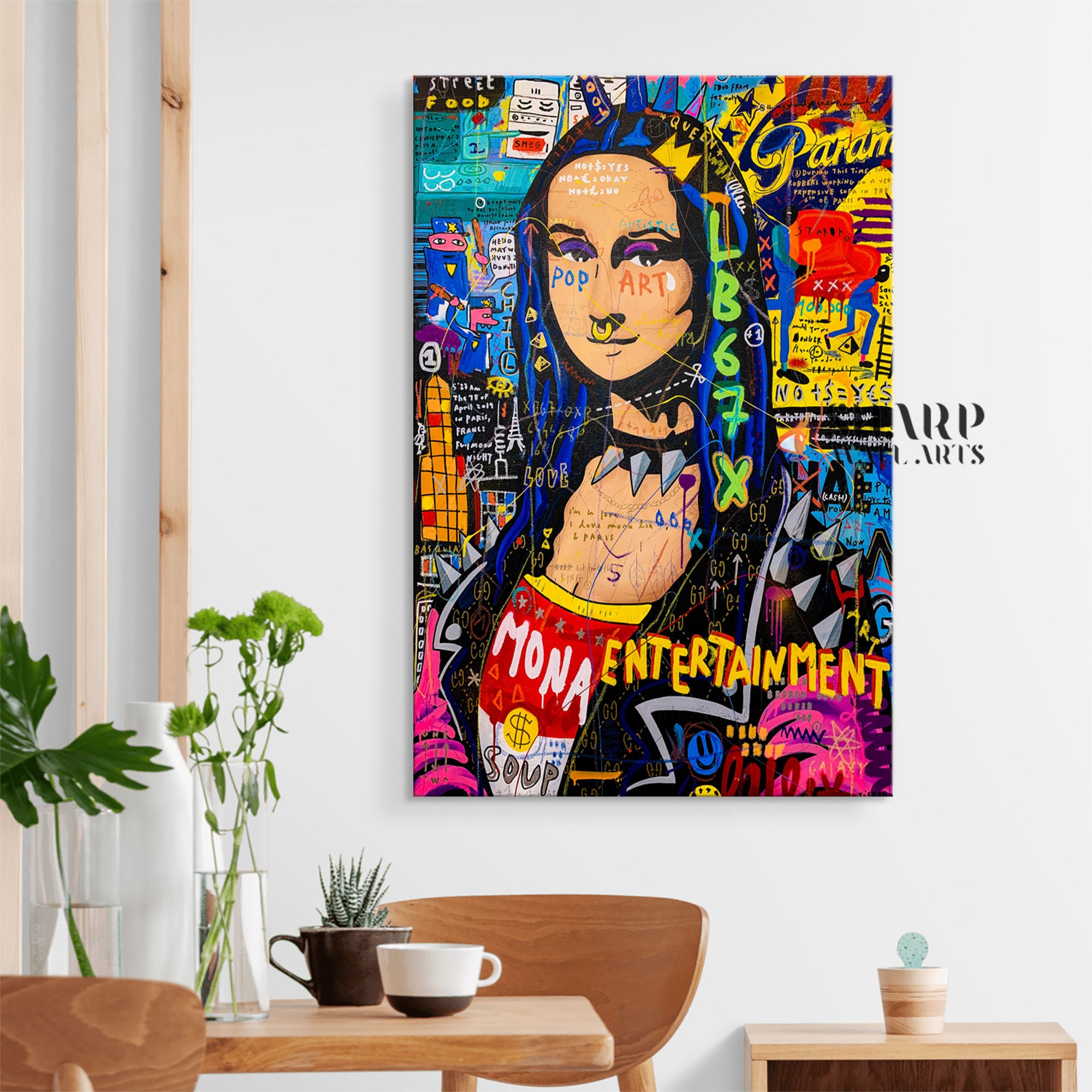 BANKSY MONA LISA Wall Art Mona Lisa Pop Art Banksy Wall Art