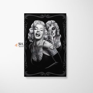 MARILYN MONROE Pop ART Marilyn Monroe Painting Hollywood Wall Art Iconic Prints Girly Wall Art Fashion Art Print 60s Wall Art Glam Wall Art