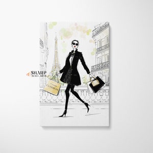 Fashion Wall Art Canvas, Paris Fashion Wall Art Canvas, Fashion Canvas Art, Girly Wall Art, Glam Wall Art, Trendy Wall Art, Paris Art
