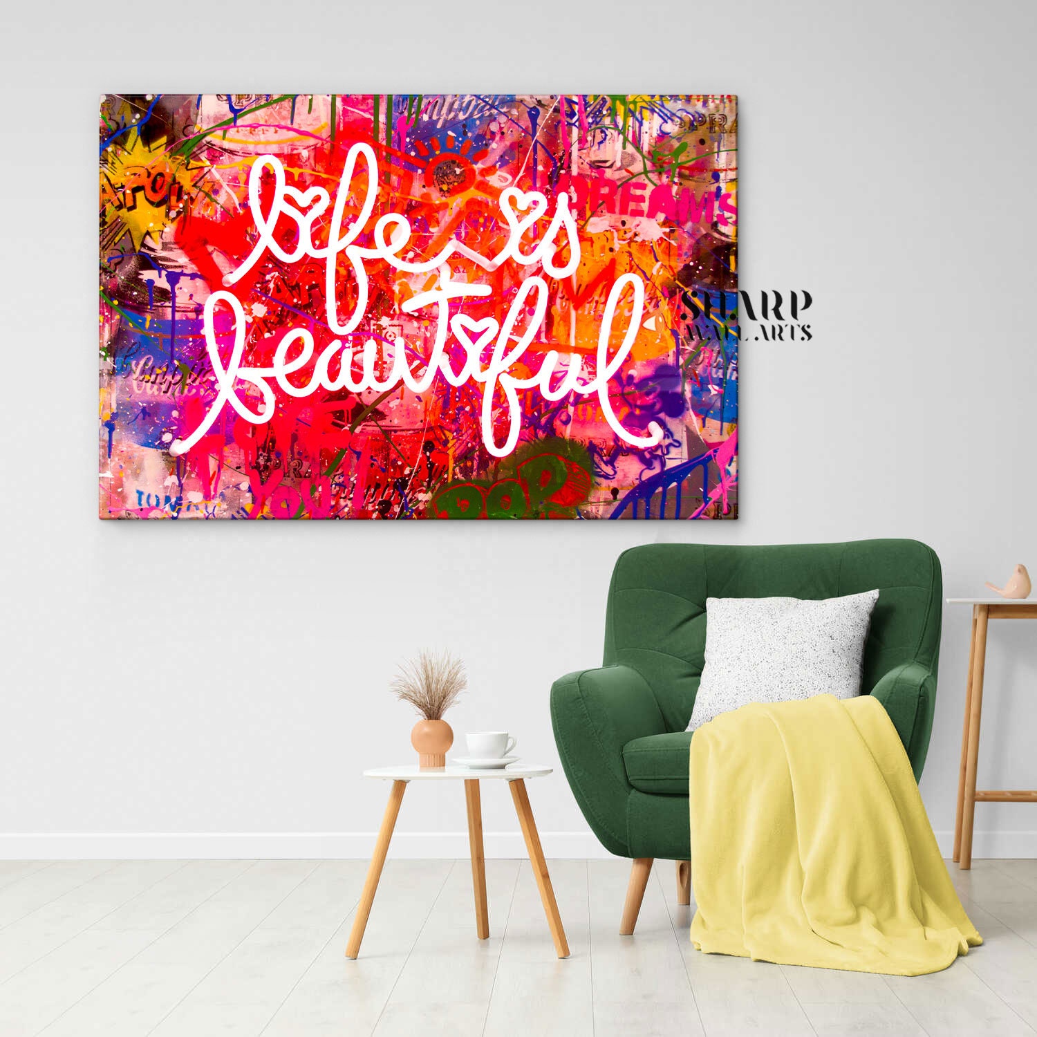 BANKSY WALL ART Banksy Canvas Banksy Life is Beautiful Pop Etsy Canada