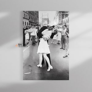 VJ Day Kuss Kunst Leinwanddruck, Sailor Kiss eine Krankenschwester Leinwand, Weltkrieg 2 Wandkunst, Times Square Kuss Leinwand, Vintage Wandkunst