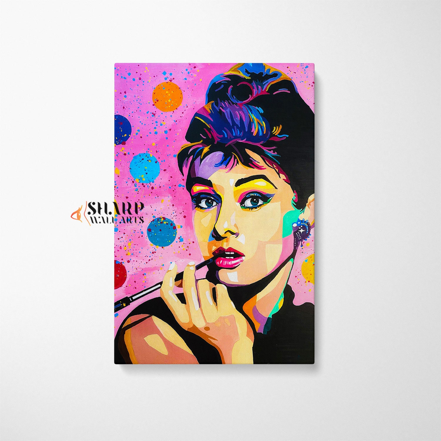AUDREY HEPBURN Pop ART Audrey Hepburn Painting Fashion Wall Art