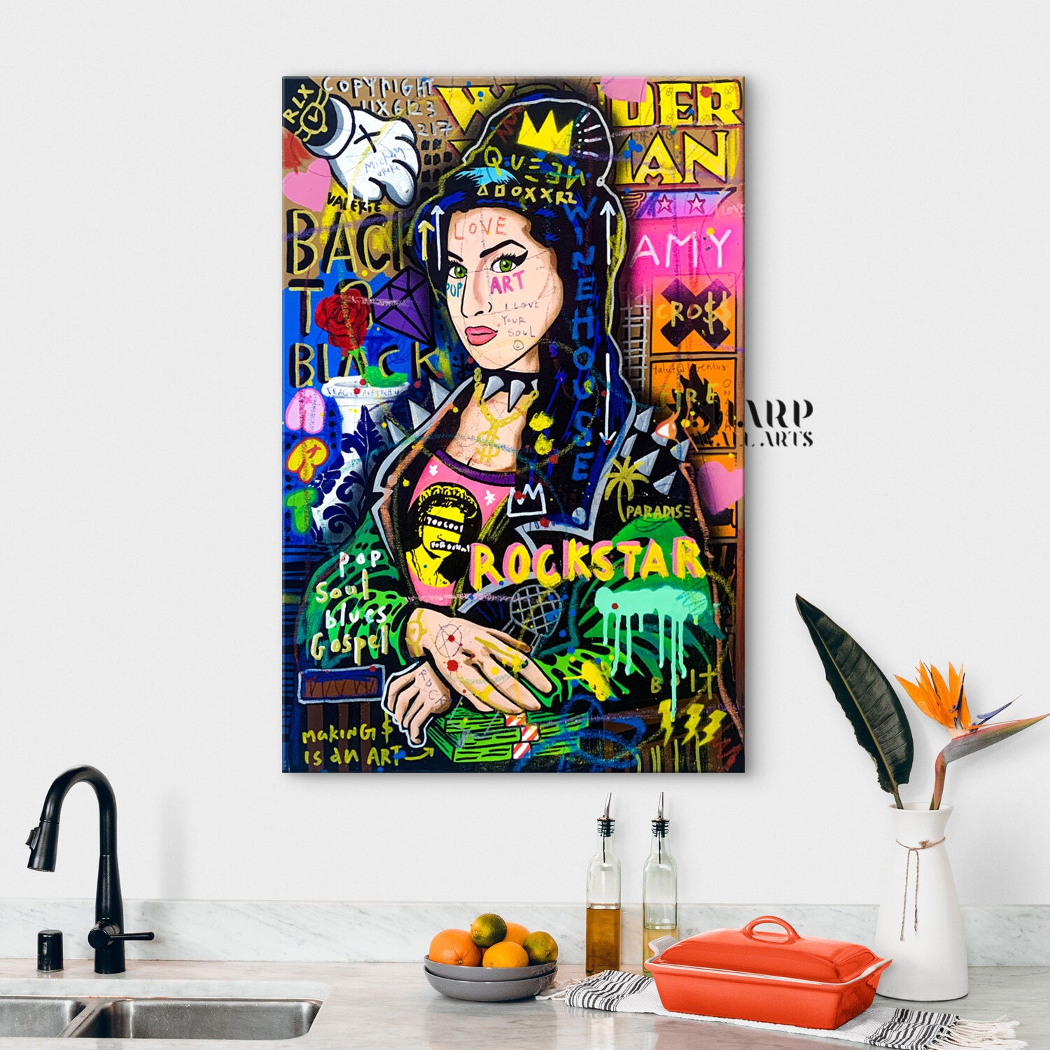 Buy Rockstar Amy CANVAS Wall ART PRINT, Famous Women Art, Pop Culture Wall  Art, Colorful Art, Trendy Modern Colorful Graffiti Street Pop Art Online in  India - Etsy, image size:1500x1500
