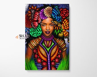 AFRICAN AMERICAN Wall ART Tribal Art Large African Art Print, Black Abstract Art, Black Art Paintings, Black Culture Art, African Wall Decor