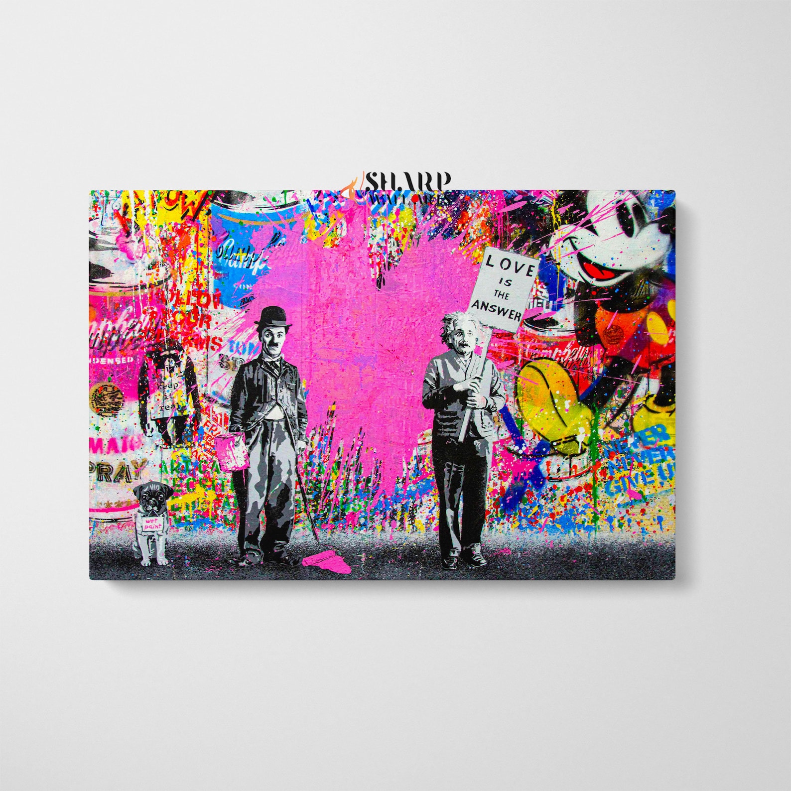 BANKSY WALL ART Banksy Canvas Banksy Love is the Answer Banksy Etsy