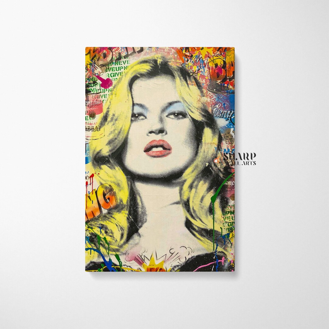 BANKSY KATE MOSS Banksy Canvas Banksy Wall Art Pop Art Wall Art