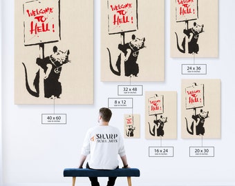 最終値下げ！　バンクシー　Banksy WELCOM TO HELL WCP Banksy バンクシー WELCOME TO HELL シルクスクリーン プリント