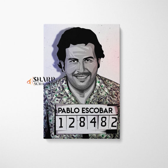 PABLO ESCOBAR CANVAS Wall Art Print Pablo Escobar Mugshot Pop - Etsy