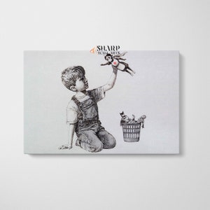 BANKSY WALL ART Canvas Print Nurse Graduation Gift, Nurses Superhero, Nurse Wall Art, Health Worker Gift, Nurse Office Decor, Banksy Nurse