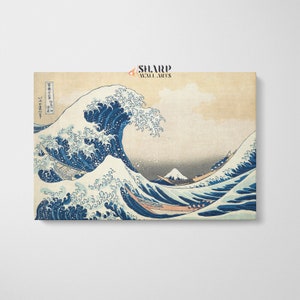 The Great Wave Of Kanagawa Katsushika Hokusai Japanese Artwork, Japanese Painting Ocean Wave Wall Art Japanese Art Poster Oversized Wall Art